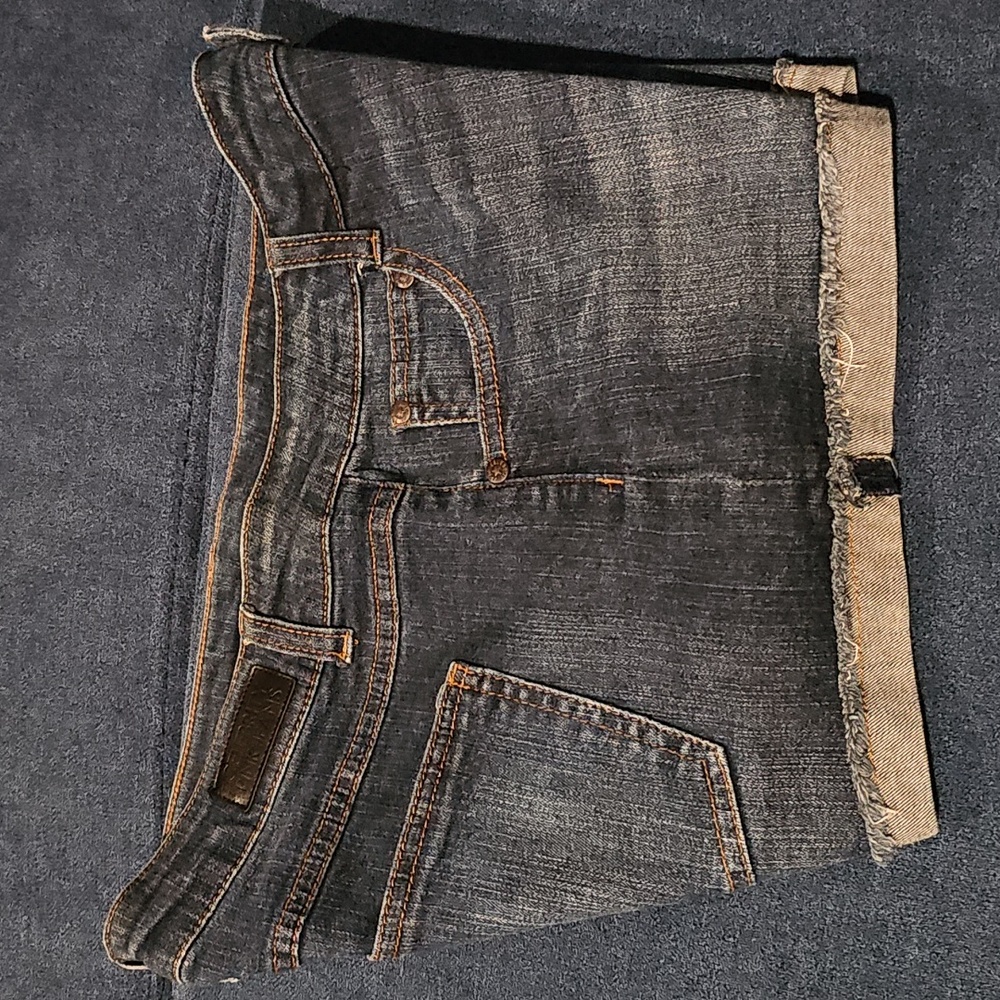 Celebrity Pink Dark Wash Jean Shorts Size 11 - Picture 6 of 7